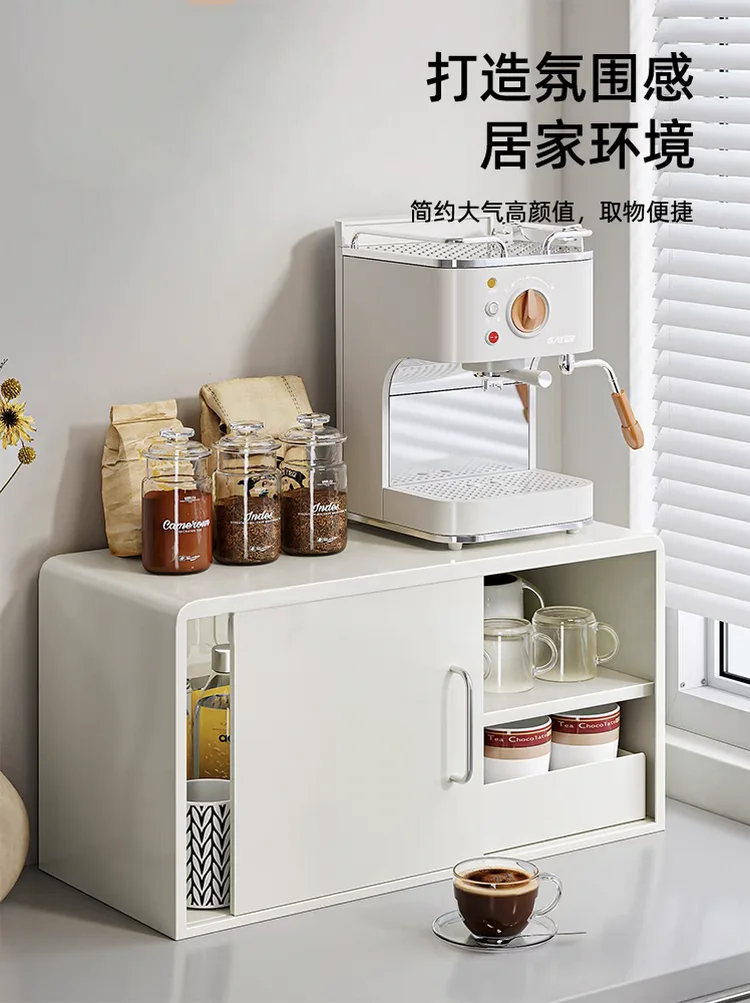 

Brand new minimalist white storage rack, side cabinet cup holder, household desktop water bar storage cabinet cup holder YX123TB