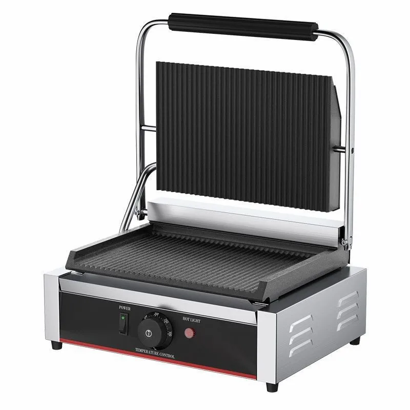 Electric heating pressure plate electric grilling furnace to increase single head pressure steak machine