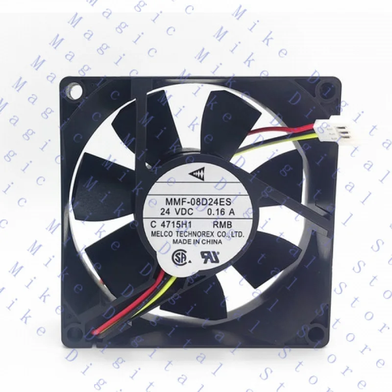 H  Fuji inverter FOR Mitsubishi cooling fan MMF-08D24ES-RMB 8CM 8025 24V 0.16A 3pin