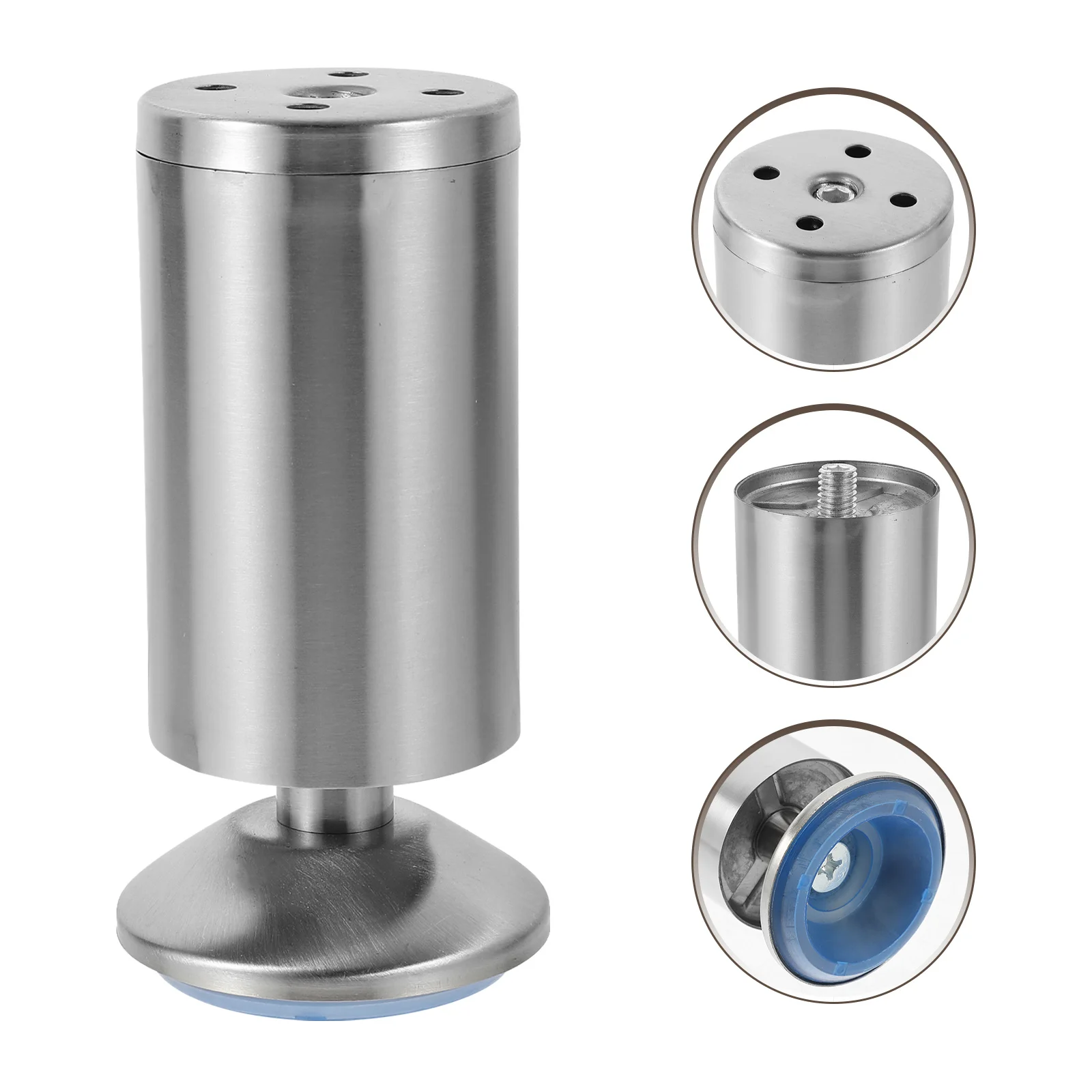 

4Pcs Adjustable Stainless Steel Furniture Legs Anti-Slip Non-Fading Design for Cabinets Tables Bookshelves Durable Long-Lasting