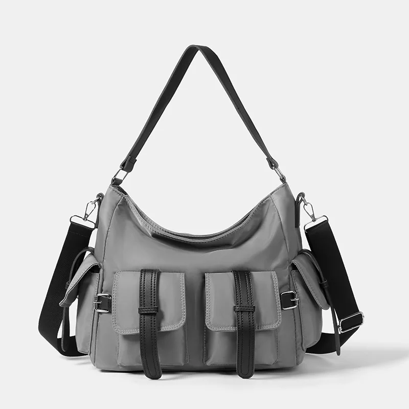 

Workwear Style Large Capacity Bag for Women2025New Casual Versatile Handbag Commuter Shoulder Bag Male Student Crossbody Bag