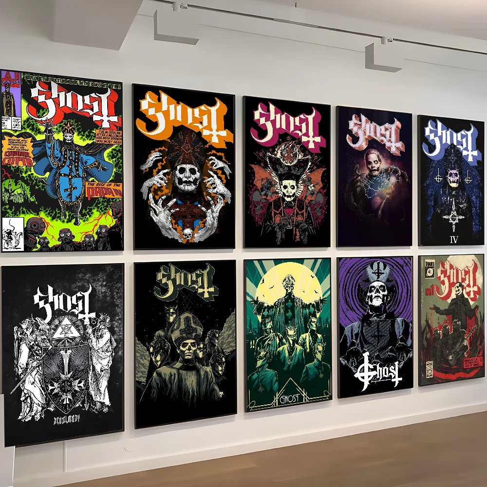 G-Ghost B-Band Classic Vintage Posters Waterproof Paper Sticker Coffee House Bar Home Decor