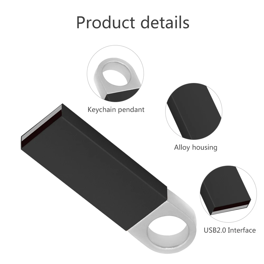 Mini unidad flash usb de metal Original, Pendrive de 16GB, 32GB, 4GB, 8GB, 64GB, 128GB, Pendrive Falsh, Envío Gratis