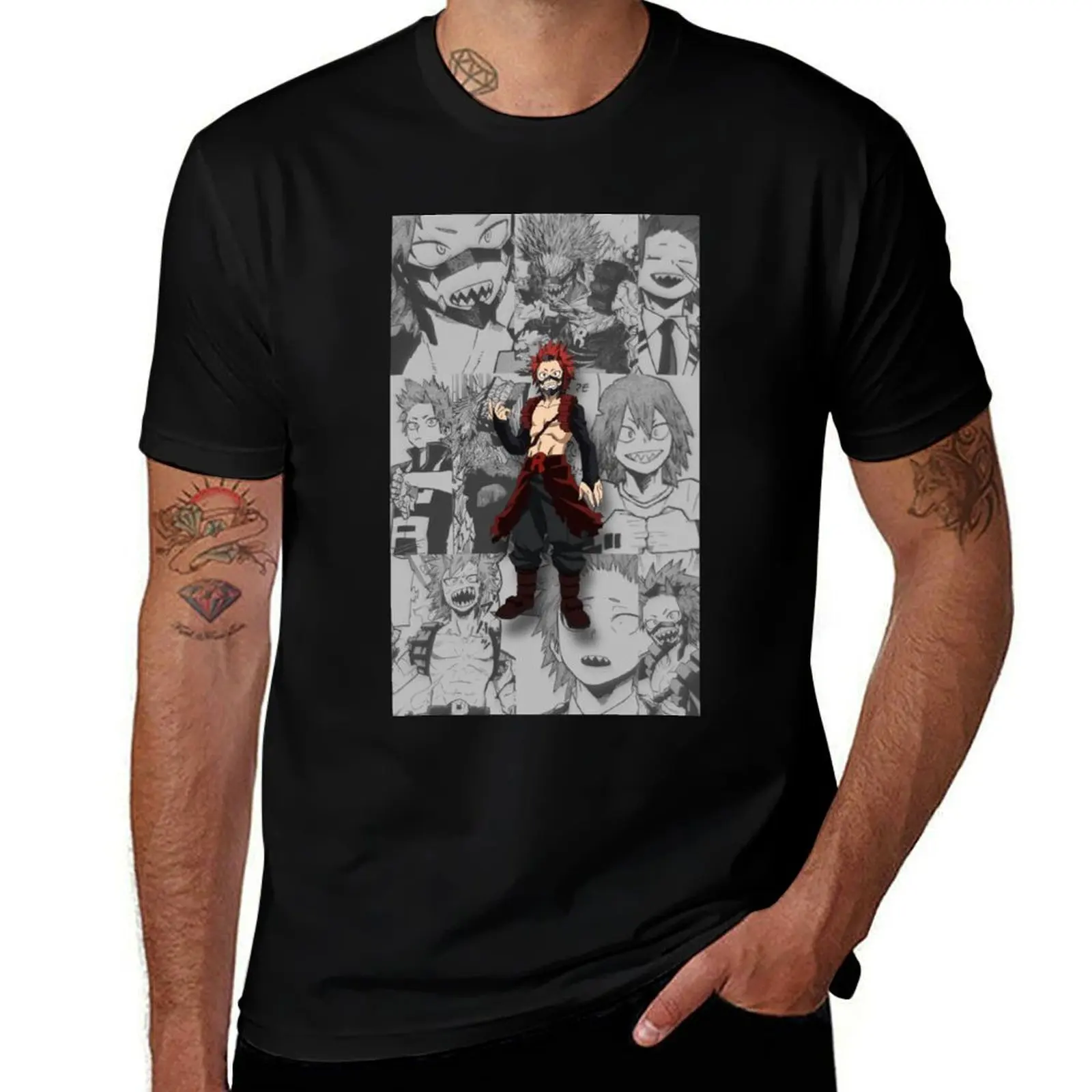 

Kirishima Eijirou Manga Panel Character Art T-Shirt man t shirts cotton man t shirt cotton T-Shirt