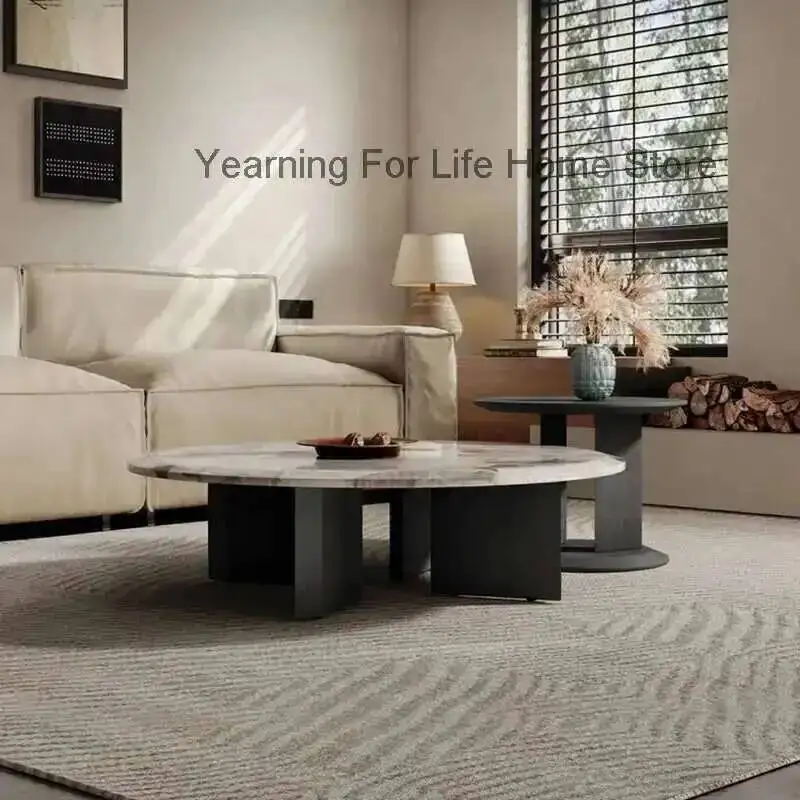 

Luxry High Quality Aesthetic Coffee Table Light Modern Minimalist Side Table Art Unique Aesthetic Mesas Bajas Chinese Furniture