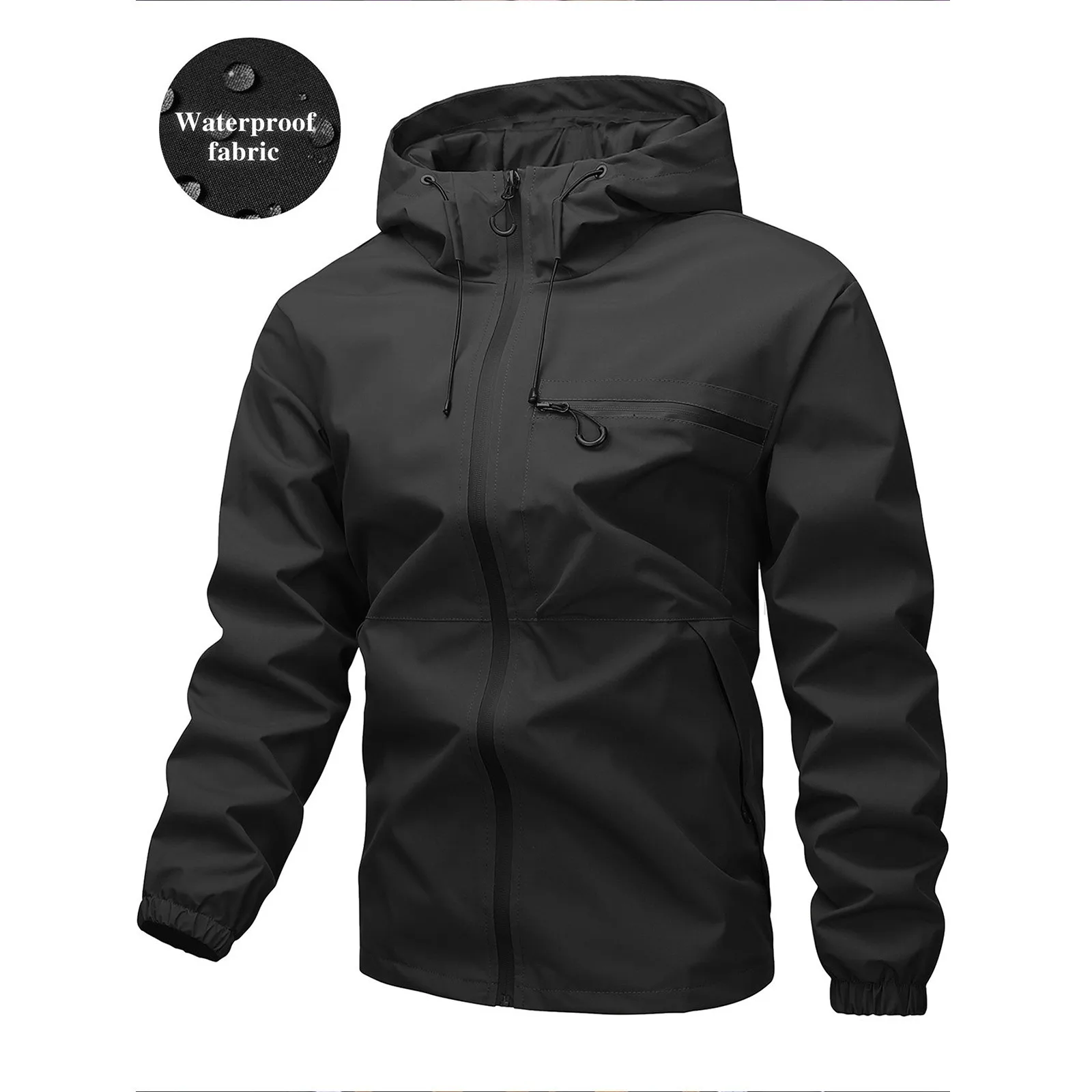 Spring Men's Clothing Windbreaker Work Jacket Outdoor Sporty Casual Jacket For Men Polyester Blend Regular Fit Long Sleeve