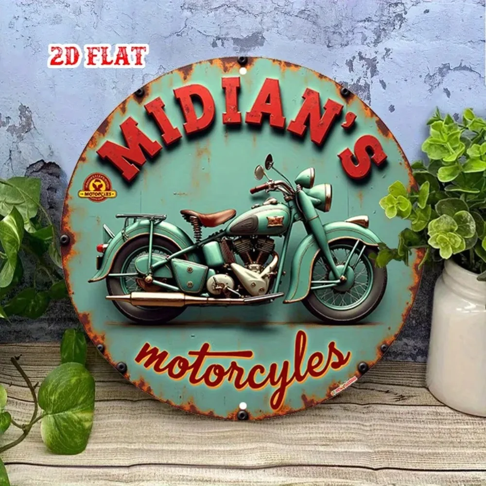 CIFbuy Vintage One Piece Motorrad-Wandkunst aus Aluminium, wasserdicht, langlebig, rostfrei, Metallschild für Garage, Bar, Heimdekoration