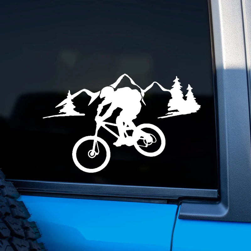 Y123# MTB Bike Riding Mountain Road Modeling Car Sticker Auto Decal Car Accessories Pegatinas Para Coche