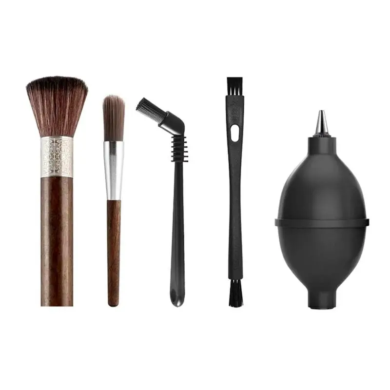 B62B-6 Pieces Coffee Brush Set Wooden Cleaning Brush Cleaning Towel And Espresso Brush For Coffee Machine Group Head