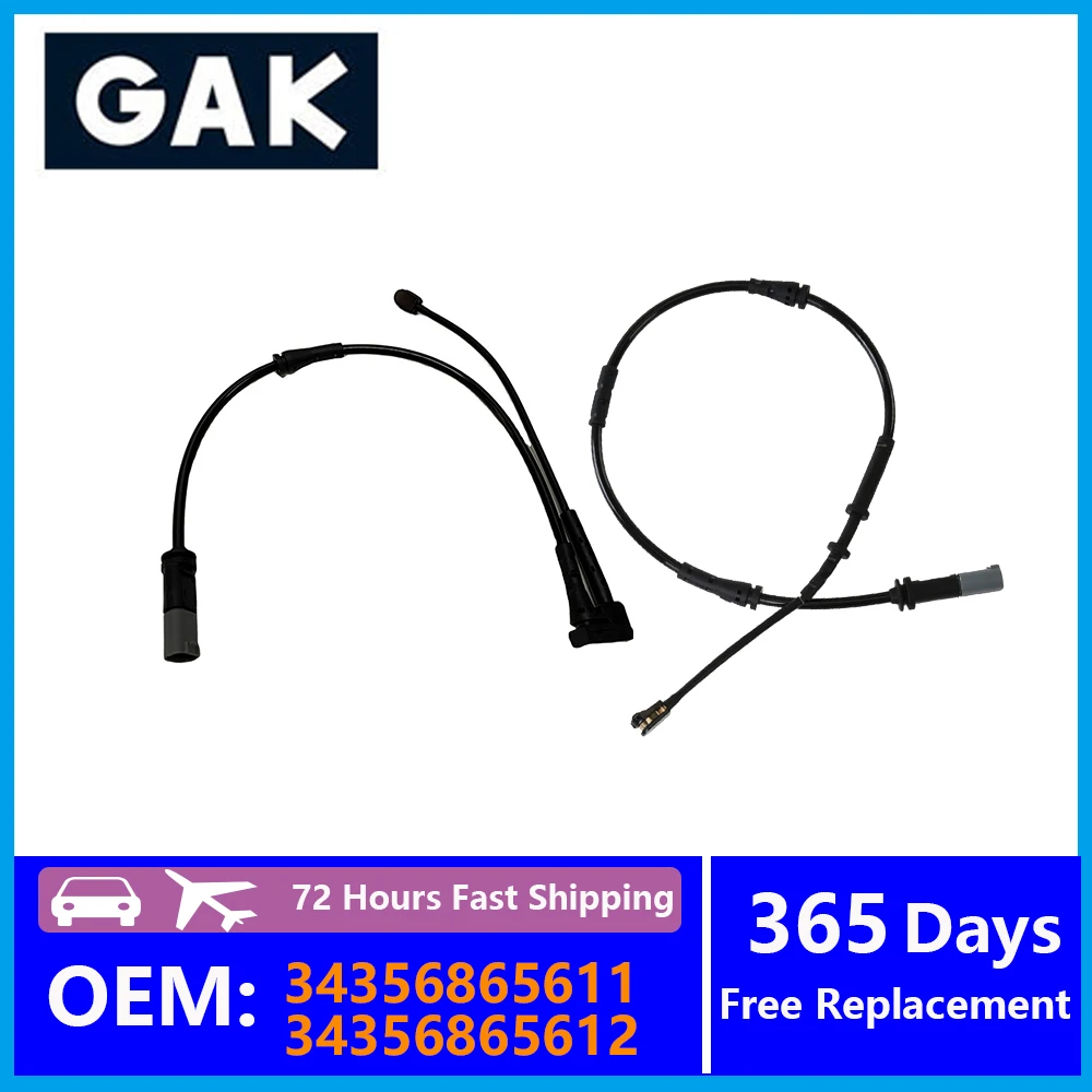 1SET 34356865611 34356865612 GAK Front Rear Axle Brake Pad Wear Sensor For Accessories MINI F55 F56 F57 F60 Replacement Parts