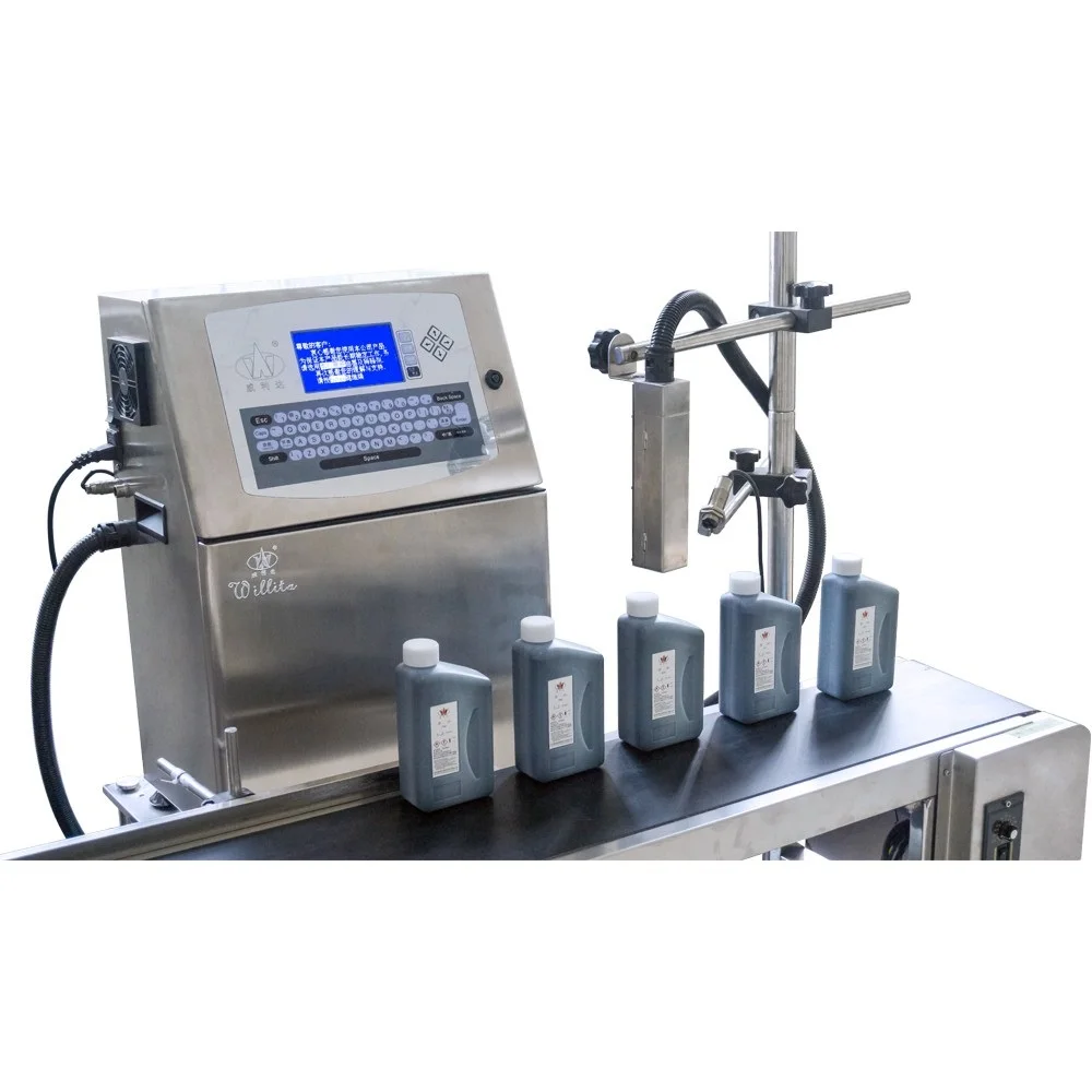 

Willita Cij Continuous Ink Jet Printer Cosmetic Box Inkjet Printing Machines Automatic Batch Coding Machine for Pet Bottle