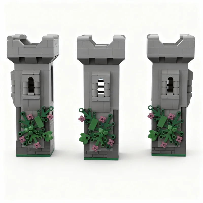 454pcs MOC Square Modular Castle Tower Castle Model Building Blocks Christmas Gift Toy Construction Craft Collection Idea Brick