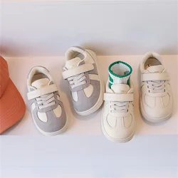 Zapatos informales de cuero para bebés, zapatillas planas de suela suave, tenis al aire libre, moda para niños pequeños, Primavera, 2024