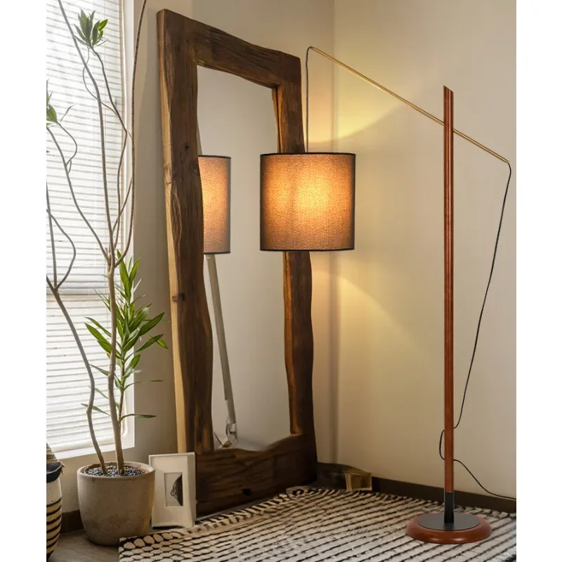 criativo retro pesca led floor lamp para sala de estar sofa side reading light luzes em pe bedroom bedside lamp e27 01