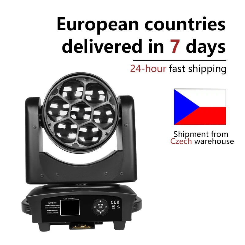 Bee Eye 7x40W 4-in-1 RGBW LED Beam + Wash Zoom Testa Mobile DMX für Nachtclub DJ Disco Party Bar Bühnenbeleuchtung