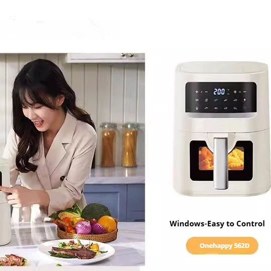 1400W Smart Air Fryer Toaster Oven, Auto Temperature Control Healthy Frying Cooker