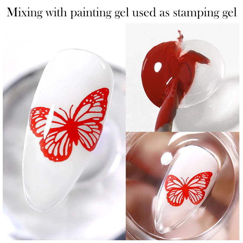 BORN PRETTY 10ml Stamping Mixing Oil Painting Gel Stamping Polish Powder Mixing And Apply Nail Powder Stamping Plate Tools image 2