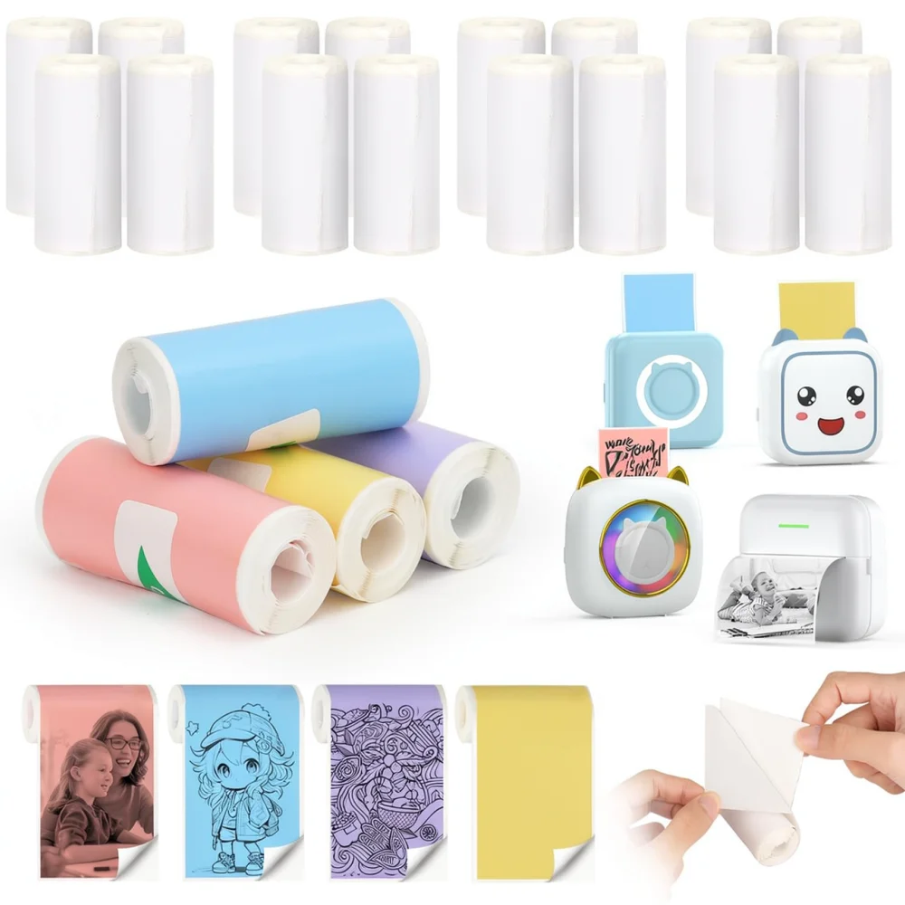 Universal Thermal Paper For Instant Camera 57x25mm Clear Print BPA Free Wood Pulp Kids Photo Craft Stationery Refill