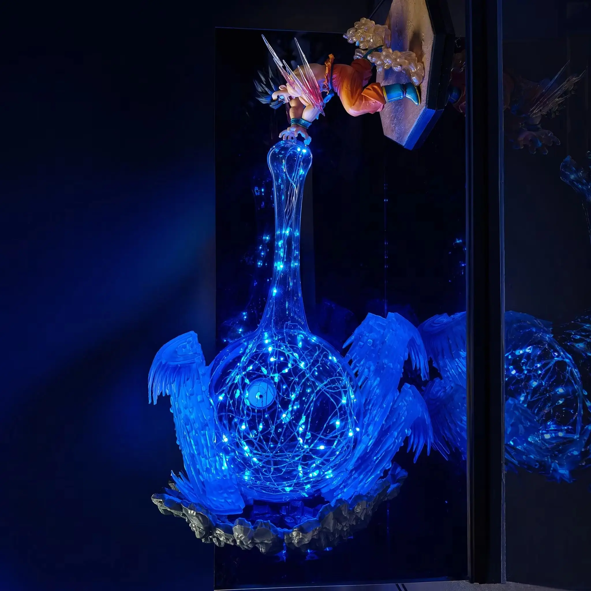 

Dragon Ball Z Anime Son Goku Kamehameha Led Anime Lamp DIY Action Figurine Toys Dragon Ball Super PVC Model Light Lampara