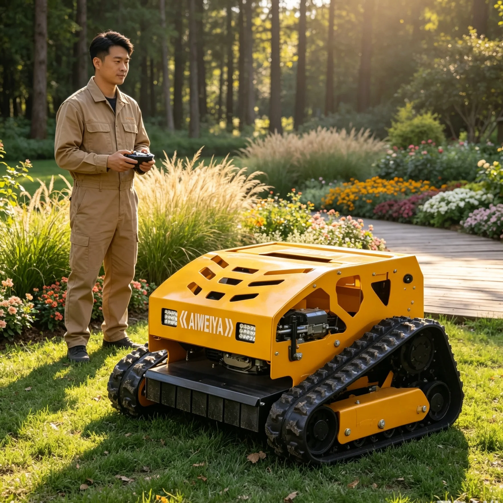 Customized High‑Altitude Orchard Land 550H Self‑Propelled Lawn Mower, Upgradeable Industrial Wireless Remote For Labor‑Saving Mo