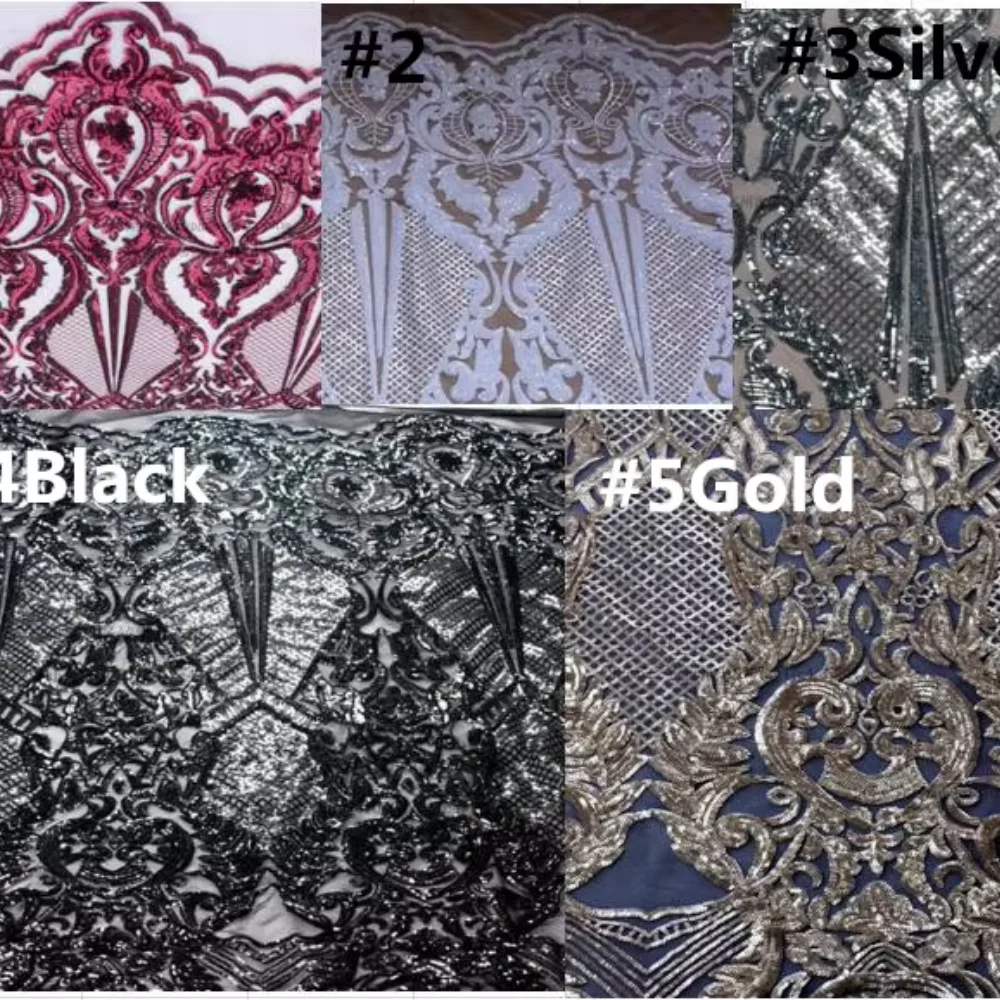 Multicolour Dance Costume America Sequin Fabric For Evening Dress Lace Material Tissus Dry Lace Fabric Mesh Sequin Fabric