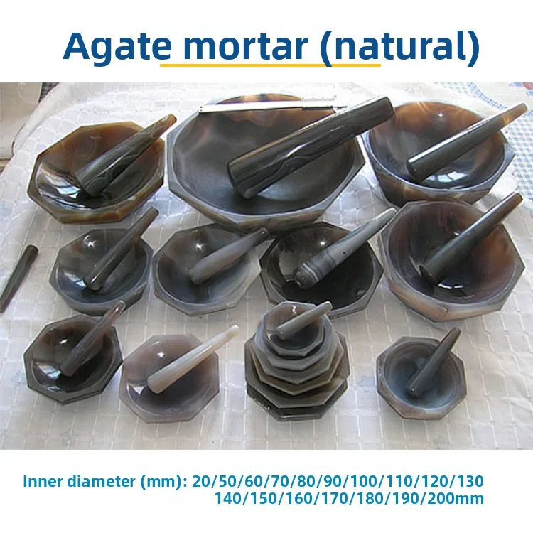 The diameter of the first-class high-quality agate mortar is 50mm 60mm 70mm pure natural