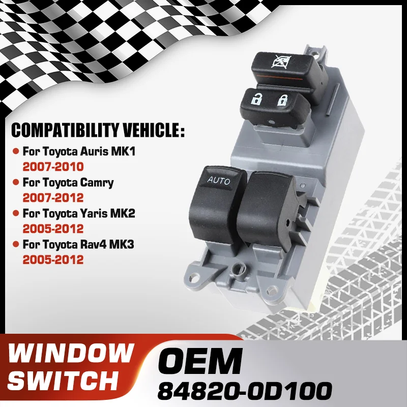 

84820-0D100 For Toyota Auris Toyota Corolla Toyota Camry Toyota Yaris Toyota Rav4 Daihatsu Altis Car Power Window Switch 10 Pins