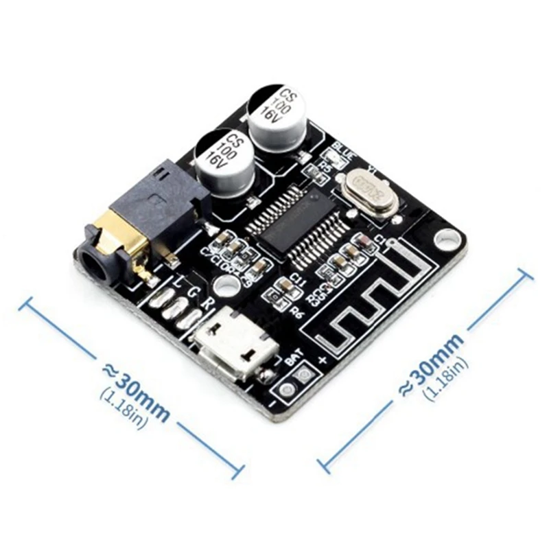 10PCS VHM-314 Mini Bluetooth 5.0 Audio Receiver Module MP3 Lossless Decoder Board 3.7-5V Wireless Stereo Amplifier