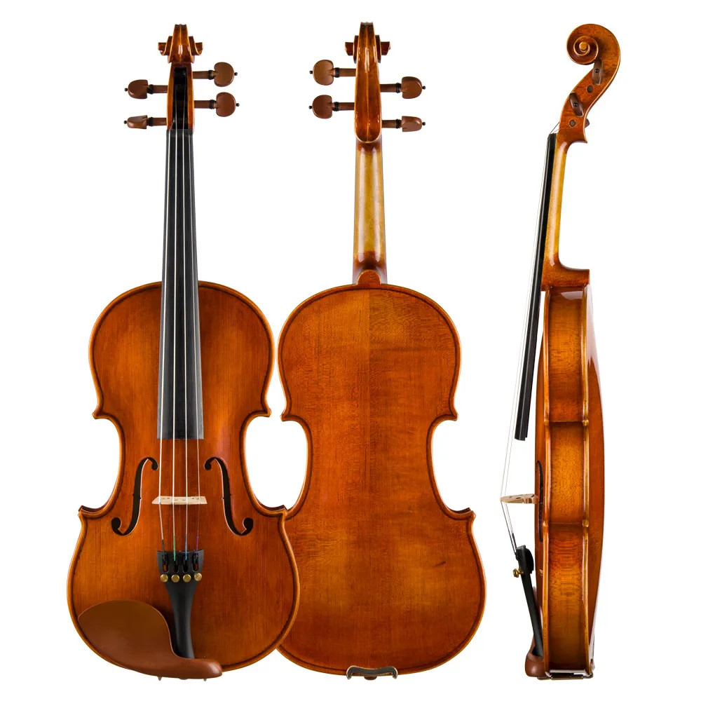 CHRISTINA Beginner Violin NEW Model V04G Red Glossy 4/4-1/8 Size Available Solid Spruce Maple Semihandmade with Full Accessories