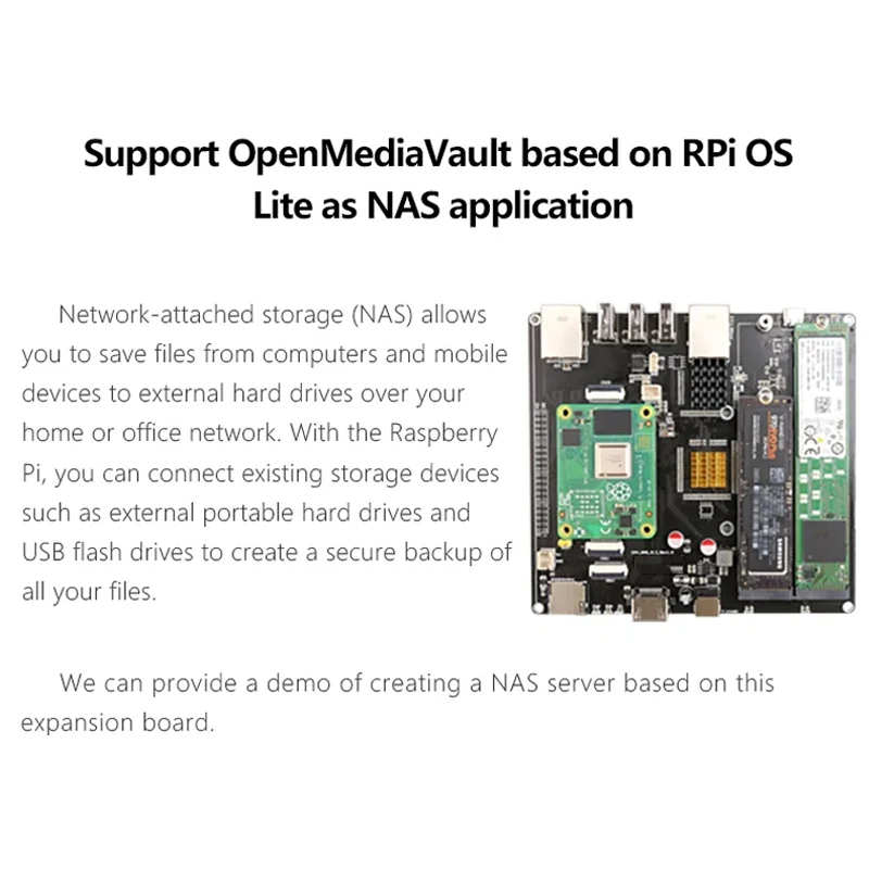 Development Board for Raspberry Pi CM4 NAS Board Dev Support M.2 NVME Ssd M.2 22110 2280 2242 Single Board Computer