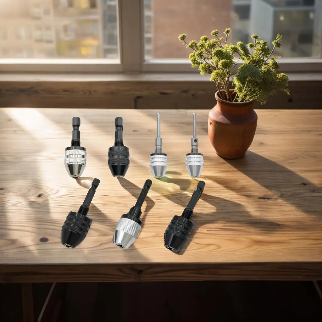 

7 шт./компл., мини-сверло для жареного теста, 14 дюймов, прочный набор адаптеров для бесключевого патрона: шестигранный хвостовик для аксессуаров «сделай сам», инструменты