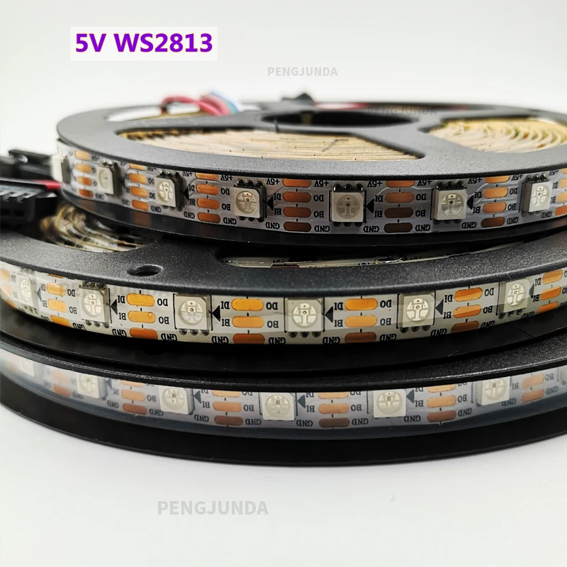 Dc5v ws2813 dc12v ws2815 ws2812更新された50smd LEDストリップライト個別のiy addressabieデュアルシグナルpixeis ip65防水