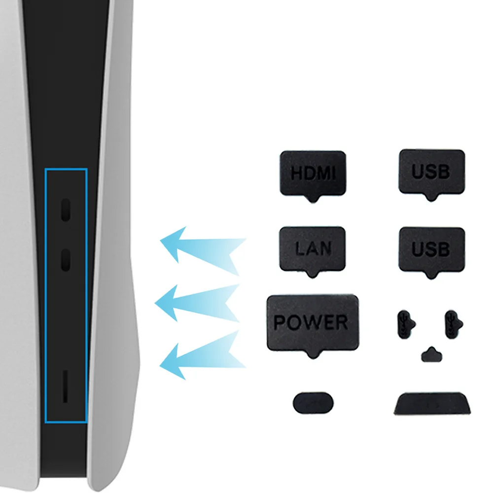 14Pcs Dust Plug For PS5 Slim Console Silicone Protector Antidust Cover Dustproof Plug for PS5 slim Game Console Accessories - view 2