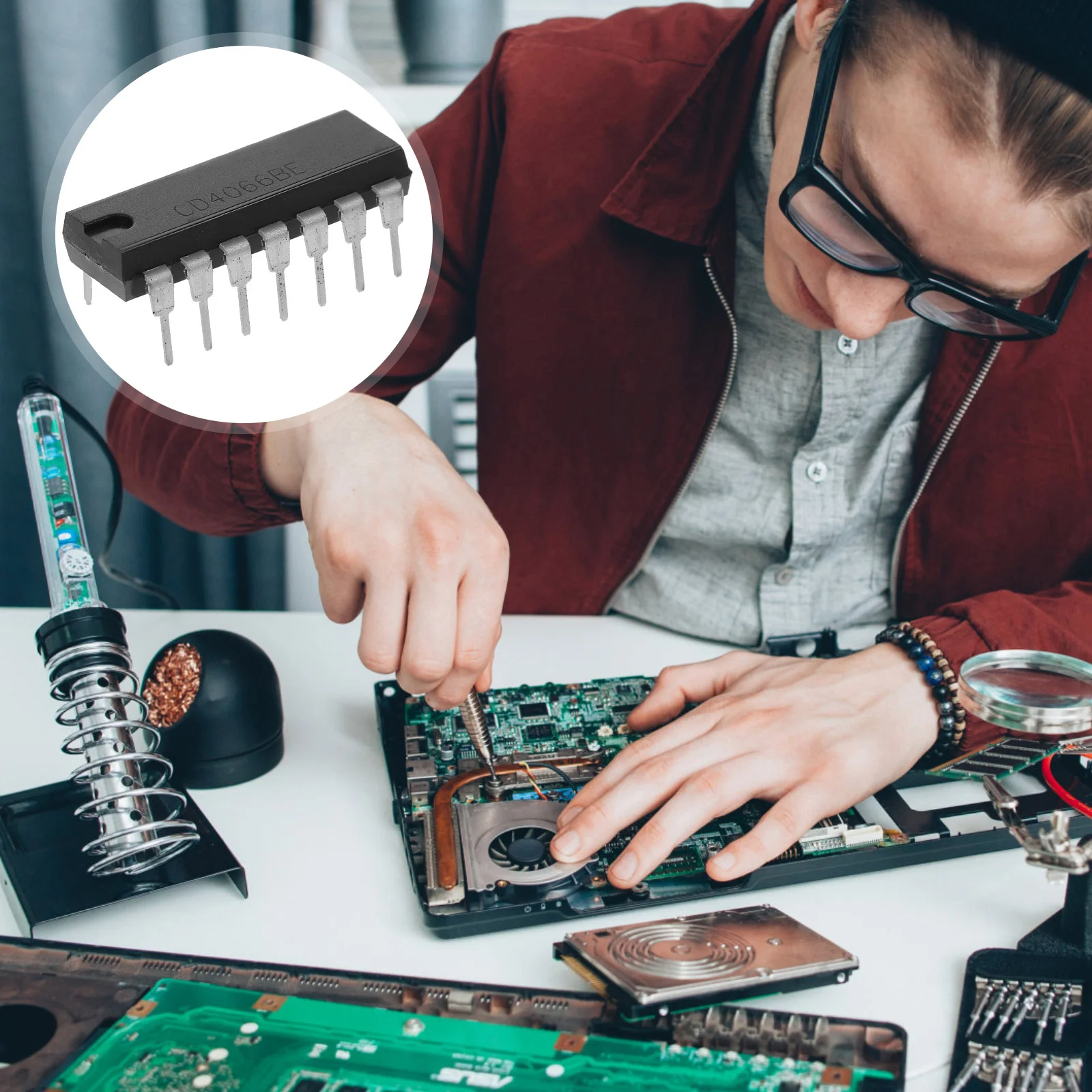 

30Pcs Quad Bilateral Switch Ic Chip Durable Solid Material 4-Channel Analog Signal Conversion 85 Logic Ic Breadboard