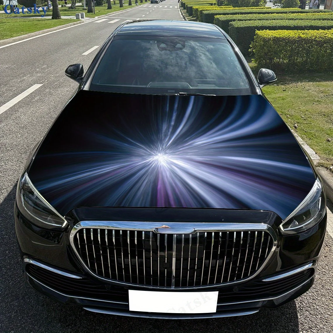

Mysterious Rays Car Hood Sticker PVC Self Waterproof Stick, Striking Auto Exterior Accessories Decor Protect Gift for Car Lover