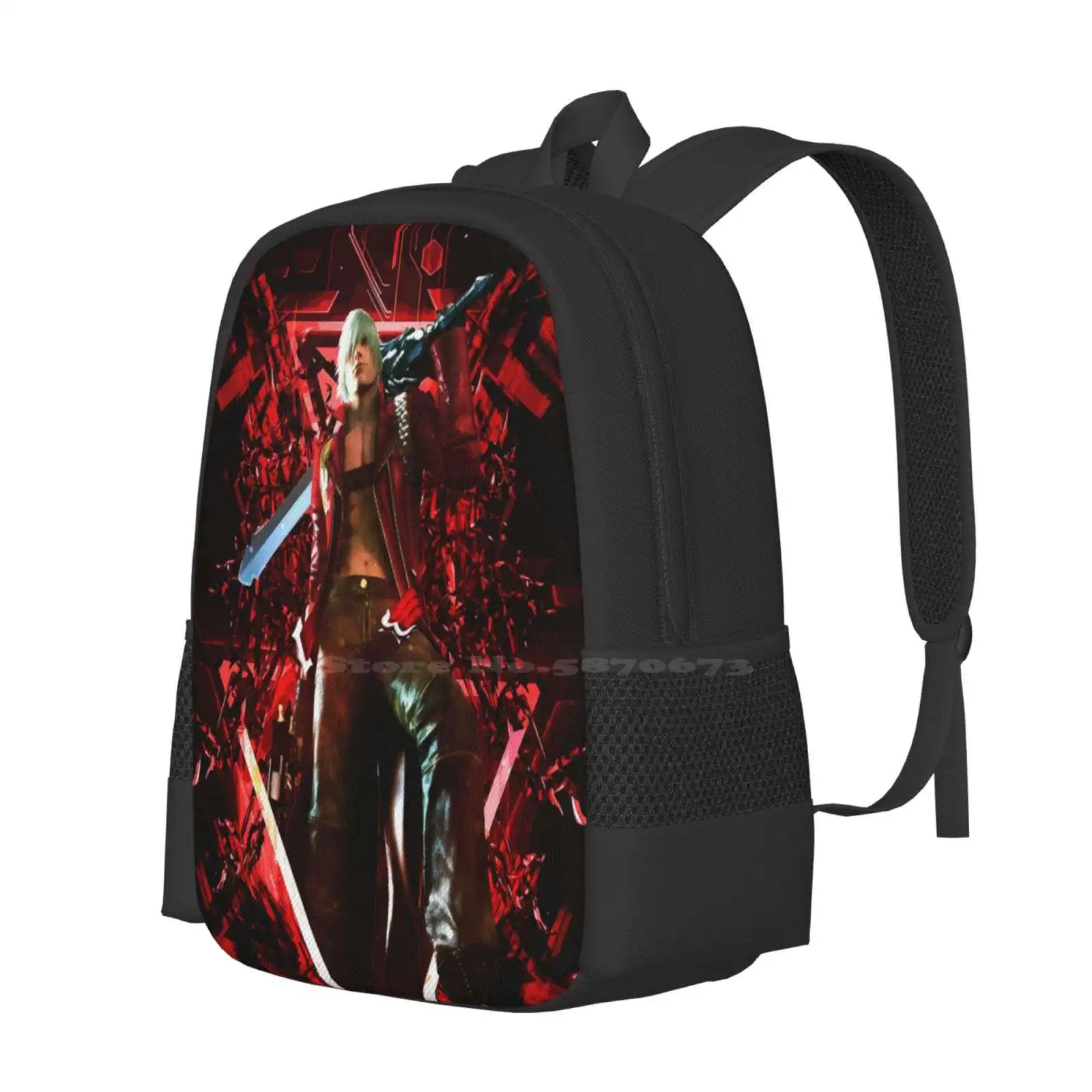 Ultimate Super Dante Artork Backpack For Student School Laptop Travel Bag Dante Vergil Rebellion Super Aura Sparda Hack N Slash