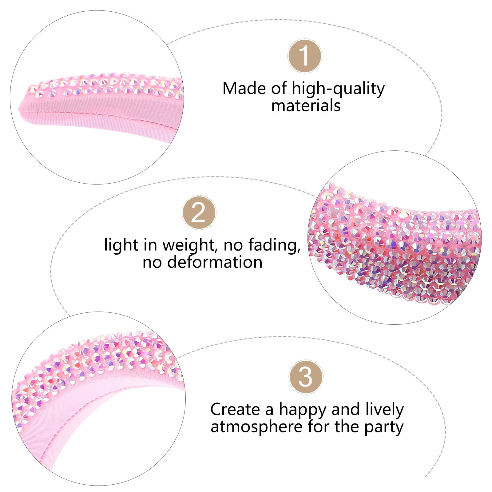 

Headband Sparkly Western Style Women with Rhinestones Headbands for