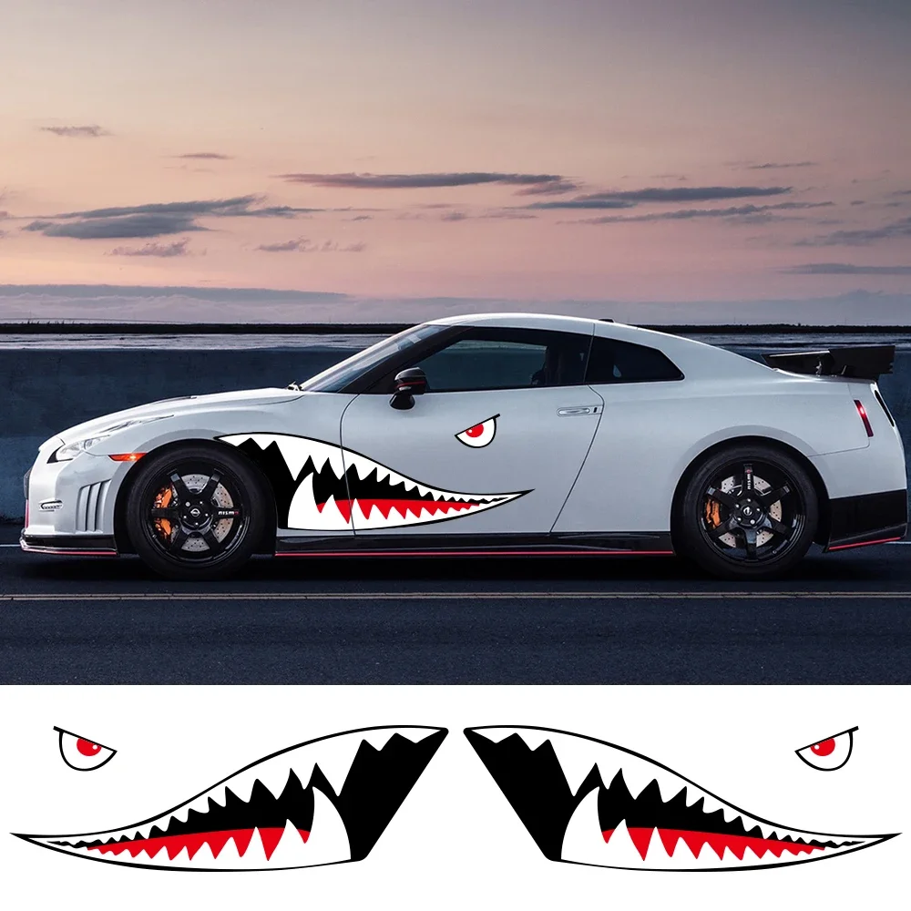 

Shark Mouth Teeth Die Cutting Vinyl Decal Window Bumper External Decal Stickers Suitable For Kia Audi Ford Decor Accessories
