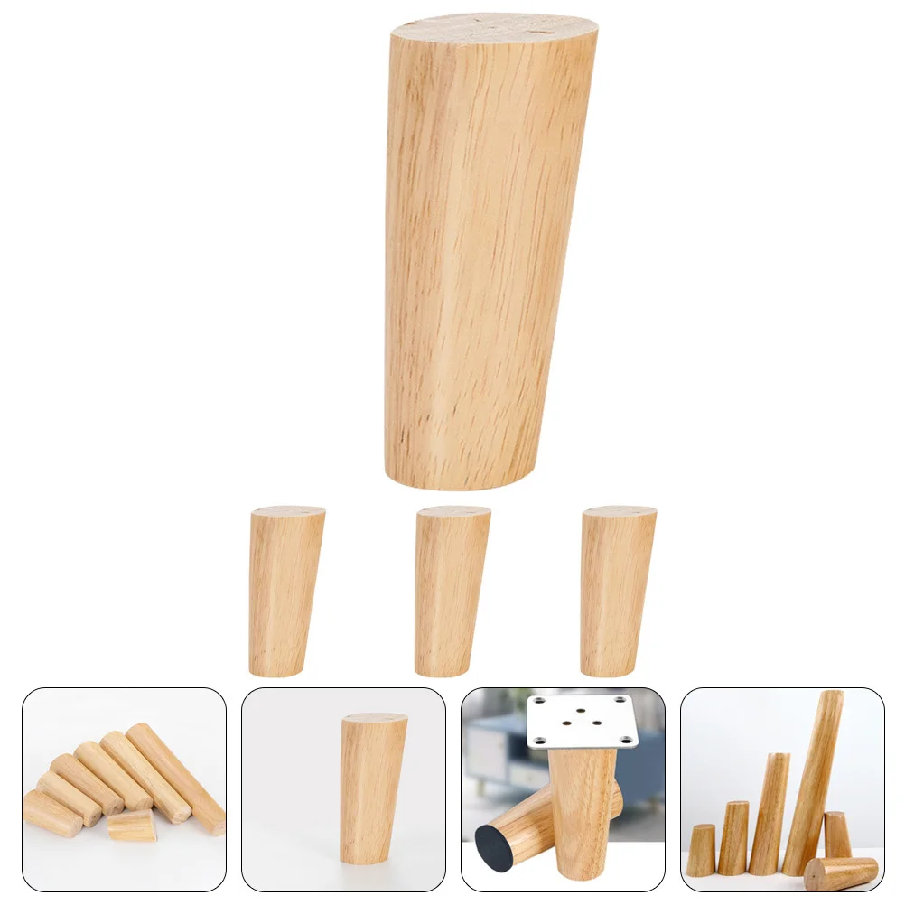 

1Set Furniture Leg Set Premium Wood Furniture Feet for Sofa Cabinet Dresser Replacement Smooth Wooden Legs with High