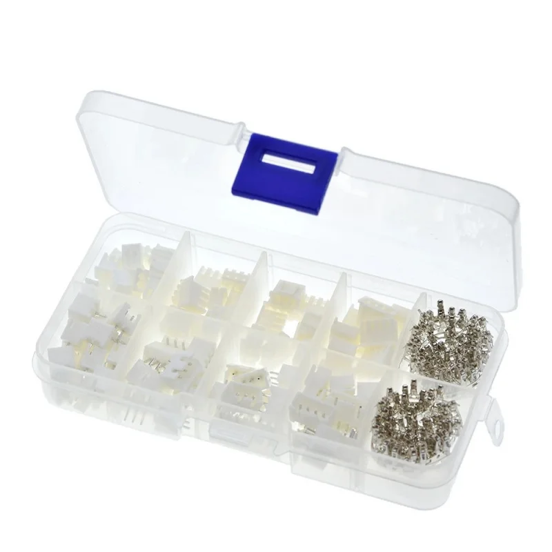 250PCS  2P 3P 4P XH2.54mmSpacing Terminal Kit Shell Needle HolderJSTConnector Boxed