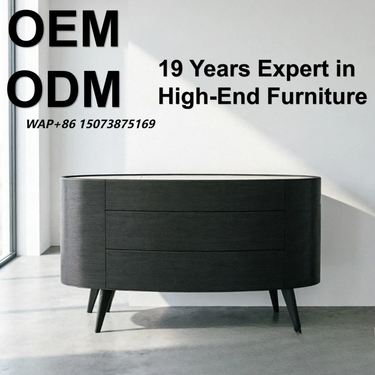 OEM/ODM Deep Customized High-end Furniture Ballet Oak Wood Dressing Table Bedroom Furniture Hotel Lobby Villa Apartment