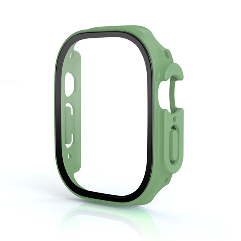 Cover Voor Apple Horloge Ultra 3 49mm PC Bumper + Screen Protector Cover iWatch Ultra 2 49mm HD Gehard Glas + Case Shell Accessoires