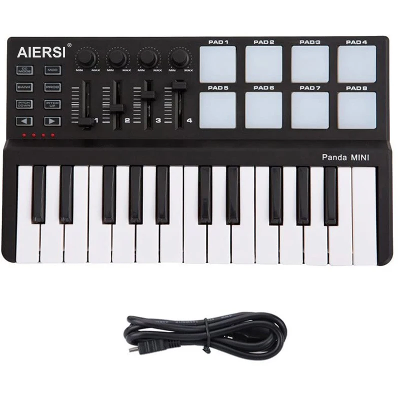 

Aiersi Brand Midi Keyboard Piano 25 Keys Mini Piano Usb Digital Controller Music Keyboard Instrument