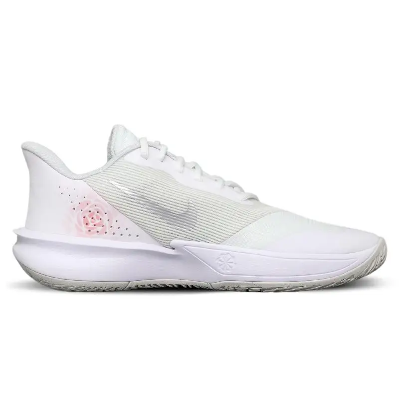 【Customize】Nike Precision 7 Basketball Shoes Unisex Low-top White/Pink Sneakers shoes FN4322-100