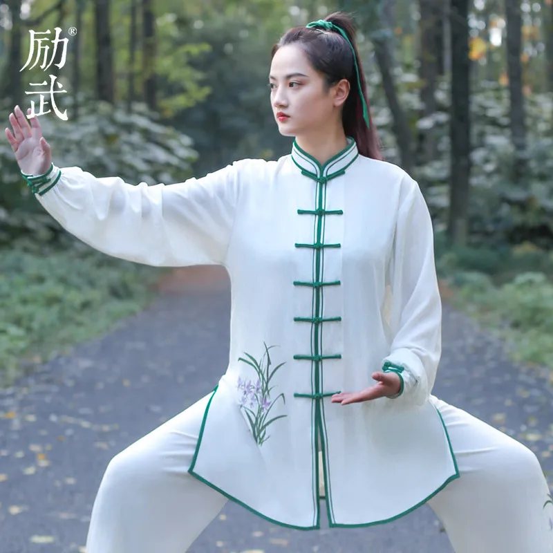 Spring 2027 New Tai Chi Uniform Women's High-End Lotus Original Tai Chi Practice Costume Autumn Performance Clothing