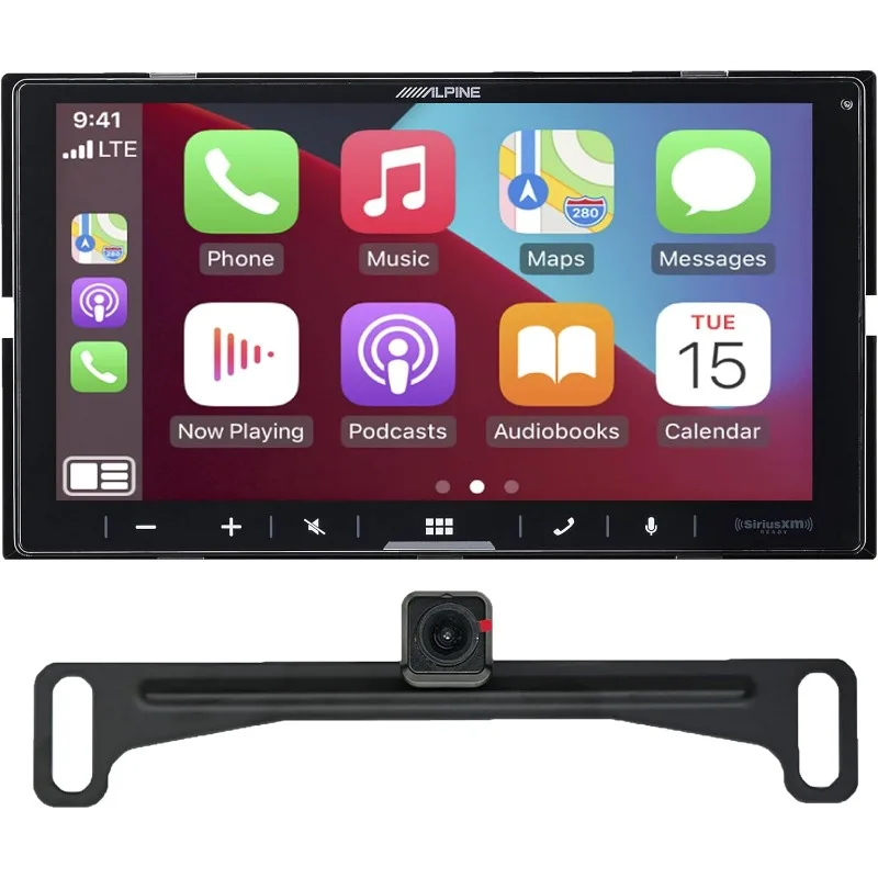 

7-дюймовый цифровой мультимедийный приемник с двойной DIN, совместимый с Apple Carplay и Android Auto — в комплект входит EchoMas