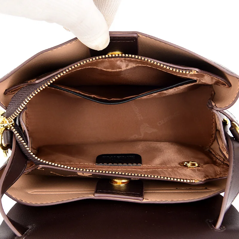 Brand Designer Handbag Women's 2024 Fashion Shoulder Bag High Quality Leather Casual Purse Women's Printing Crossbody Bag Sac