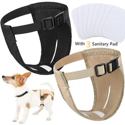 Pañales para perros femeninos con 8 almohadillas sanitarias, pantalones protectores ajustables para el calor, pantalones lavables fisiológicos de sangrado mensual