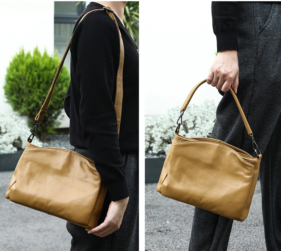 Genuine Leather Women Crossbody Shoulder Bags Small Designer Handbags for Mother