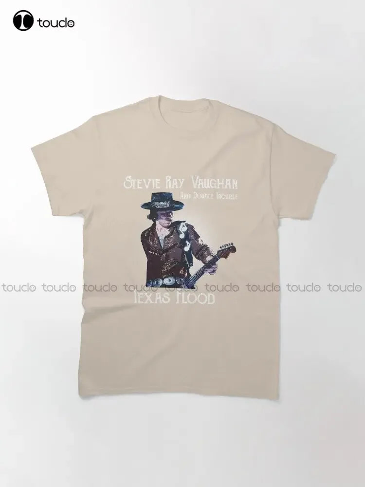 Stevie Ray Vaughan Texas Flood Trending T-Shirt Custom Aldult Teen Unisex Digital Printing Tee Shirts Custom Gift Xs-5Xl Tshirt